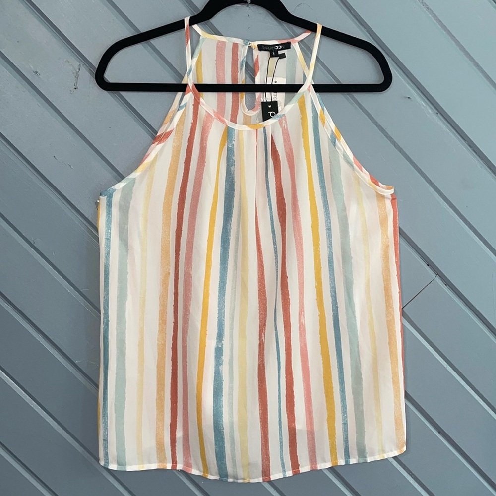 PaperMoon striped strappy blouse